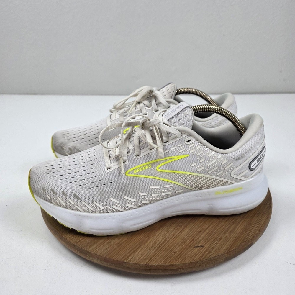 Brooks Shoes Mens Size 11.5 White Glycerin 20 Running Sneakers 1103821D135